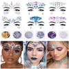 iMethod Face Jewels and Body Glitter - Face Gems, Mermaid Face Jewels Stick On, Holographic Cosmetic Face Glitter, for Festival Holiday Costumes & Halloween Alien Makeup, 12 Pcs view 1