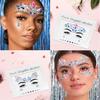 iMethod Face Jewels and Body Glitter - Face Gems, Mermaid Face Jewels Stick On, Holographic Cosmetic Face Glitter, for Festival Holiday Costumes & Halloween Alien Makeup, 12 Pcs view 2