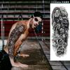 ANIUVOT Extra Large Sleeve Tattoo Temporary Full Arm Fake Body Stickers for Adult Men Women 6 Sheets, Aniuvot Teens Waterproof Realistic Skull Owl Virgin Mary Tribe Totem Halloween Makeup Accessories view 3