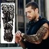 ANIUVOT Extra Large Sleeve Tattoo Temporary Full Arm Fake Body Stickers for Adult Men Women 6 Sheets, Aniuvot Teens Waterproof Realistic Skull Owl Virgin Mary Tribe Totem Halloween Makeup Accessories view 4