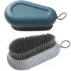 2 Pcs Nail Brush for Cleaning Fingernails, heavy Duty Finger Nail Scrub Brush Hand Scrub Brush with Hanging Rope, Narrow Bristles Fingernail Brush for Cleaning and Scrubbing Fingernails and Toes view 1