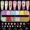 Mixed 3D Nail Art Gem Decoration Accessories Kit #2, Aurora Bear Bow Butterfly Starry AB Rhinestone Charm Jewelry for Deco, Pearl Flower Caviar Bead Stone Crystal with Dual-End Brush and Tweezer view 4