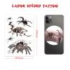 YOKSAS Halloween Horror 3D Spider Temporary Tattoo Stickers,12 Sheets Kids Adults Face Makeup Tattoos for Day of the Dead Party Masquerade view 3
