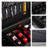 GMSLuu Barber Carrying Case Barber Case, Stylist Tool Box Professional Salon Hair Cutting Grooming Kit Storage Organizer for Clippers, Scissors, Barber Supplies with Secure Numlock, Black view 4