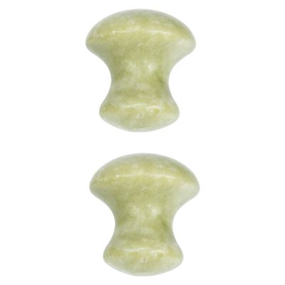 minkissy 2pcs Jade Massage Roller Gua Tool for Eye Care Massage Natural for Skin and Wrinkle Reduction Suitable for Neck Shoulders
