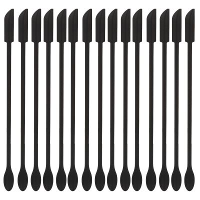 Mini Makeup Mask Spatula, Cosmetic Cream Spoon, Double Ended Mini Spatula for Cosmetics and Kitchen Jars, Small Silicone Spatula for Squeezing Bottles, 15 Pcs