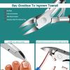 Merkaunis 6Pcs Toenail Clippers for Thick Toenails Ingrown Nail Clippers, Large Toe Nail Clippers, Heavy Duty Toe Nail Clippersfor Seniors Toenail Clippers Set with Long Handle for Men view 2