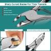 Merkaunis 6Pcs Toenail Clippers for Thick Toenails Ingrown Nail Clippers, Large Toe Nail Clippers, Heavy Duty Toe Nail Clippersfor Seniors Toenail Clippers Set with Long Handle for Men view 3
