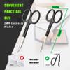 Facial Hair Small Grooming Scissors For Men Women - Eyebrow, Nose Hair, Mustache, Beard, Eyelashes, Ear Trimming Kit - Curved and Rounded Safety Tip Clippers For Hair Cutting- 2PCS Black view 3