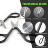 Facial Hair Small Grooming Scissors For Men Women - Eyebrow, Nose Hair, Mustache, Beard, Eyelashes, Ear Trimming Kit - Curved and Rounded Safety Tip Clippers For Hair Cutting- 2PCS Black view 4