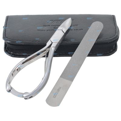YNR Toenail Clippers Set by YNR Instruments England Podiatry Tool German Forged 6 inch Fungus Nail Nippers to Cut Thick Toe Nails With Nail File - Hospital Grade - 15cm