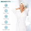 SimpleField 2 Pack Microfiber Hair Towel Wrap for Women, Anti Frizz Quick Drying Hair Turban for All Hair Style, Absorbent and Lightweight (Ivory) view 3