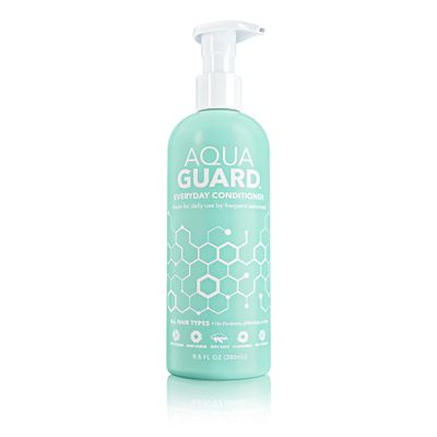 AQUA GUARD Everyday Conditioner for Pool Moms and Swimmers | Softens Hair & Removes Chlorine Damage | Paraben and Gluten Free, Vegan, Color Safe, Leaping Bunny Certified, 9.5 oz