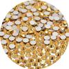 NCB 1500pcs Flatback Round Glass Nail Art Rhinestones Crystal for DIY Making Accessories Shoes, Clothes, Face Art, Bags, Manicure (Aurum, SS20 1500pcs) view 1