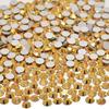 NCB 1500pcs Flatback Round Glass Nail Art Rhinestones Crystal for DIY Making Accessories Shoes, Clothes, Face Art, Bags, Manicure (Aurum, SS20 1500pcs) view 2