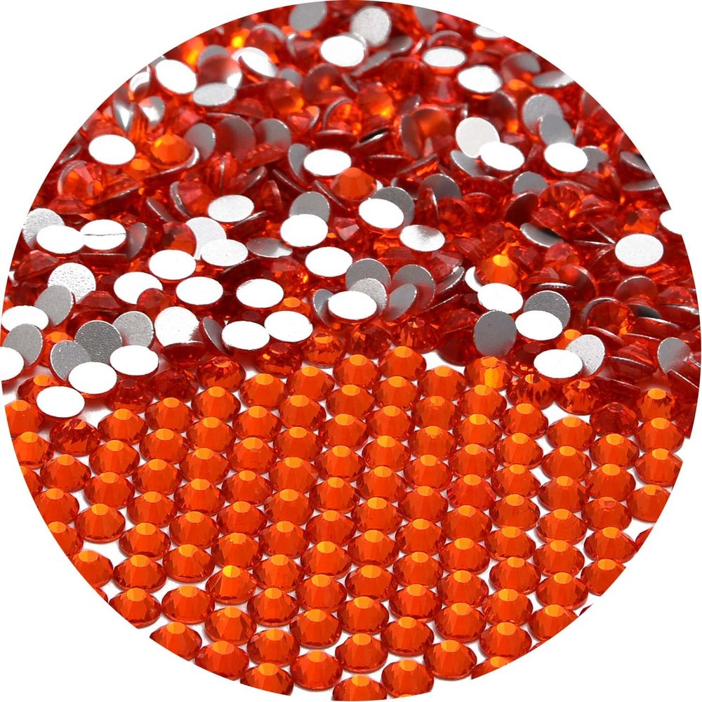 NCB 1500pcs Flatback Round Glass Nail Art Rhinestones Crystal for DIY Making Accessories Shoes, Clothes, Face Art, Bags, Manicure (Hyacinth, SS20 1500pcs)