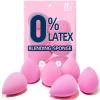 BEAKEY Super Soft Makeup Sponge Set of 6, Makeup Sponges for Foundation, Liquid, Cream and Powder, Pink Beauty Sponge for Blending, 0 Latex Blender view 1