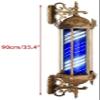 Barber Pole Light Waterproof Wall Mount Traditiona Barber Pole Light 35" (90cm) Barber Shop LED Barbers Pole Rotating Wall Lights Hair Salon Logo Salon Shop Sign Outdoor Waterproof Wall Light Wall-mou view 2