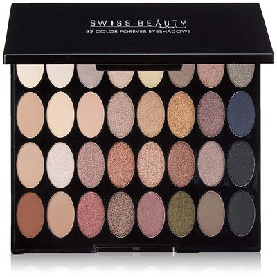 METREY Pro 32 Color Forever Eyeshadows Palette, Eye Makeup, Multicolor, 24G