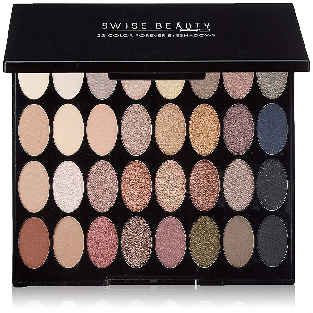 METREY Pro 32 Color Forever Eyeshadows Palette, Eye Makeup, Multicolor, 24G