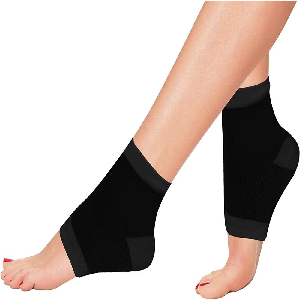 DCF Gel Moisturizing Heel Socks - Heel Socks for Dry Cracked Feet, Gel Heel Repair Socks for Cracked Heels, Moisture Socks for Women Dry Feet, Moisturizing Spa Socks for Overnight - Black
