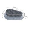 2PCS Heavy Duty Nail Brush for Cleaning Fingernails, Blue and Grey Fingernail Scrub Brush Durable Stiff Bristles Nail Hand Scrub Brush Toenail Brush Fingernail Brushes for Men Women Mechanics view 2