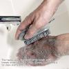 2PCS Heavy Duty Nail Brush for Cleaning Fingernails, Blue and Grey Fingernail Scrub Brush Durable Stiff Bristles Nail Hand Scrub Brush Toenail Brush Fingernail Brushes for Men Women Mechanics view 3