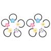 LALAFINA 10pcs Plumeria Hair Ties Hawaiian Hair Ties Plumeria Hair Ropes Elastic Hair Bands Rubber Band Hair Bands for Women and Girls view 1