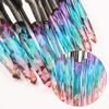 METREY WOPMENT 10 Pieces Professional Diamond Cosmetic Brush Set for Kabuki Concealer Face Powder Eye Shadow Highlight Kit for Make up - Multicolor view 3