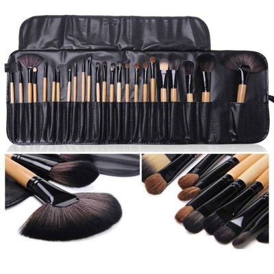METREY Cosmetic Makeup Brush Set of 24 pcs Black [24 Pcs Makeup Brush Set]