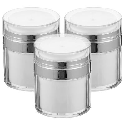 Beaupretty 3 Pieces Cream Jar Vacuum Bottles, Empty Makeup Cosmetic Jar Containers with Pump Jars Lotion Cream Bottles 30ml