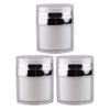 Beaupretty 3 Pieces Cream Jar Vacuum Bottles, Empty Makeup Cosmetic Jar Containers with Pump Jars Lotion Cream Bottles 15ml view 1