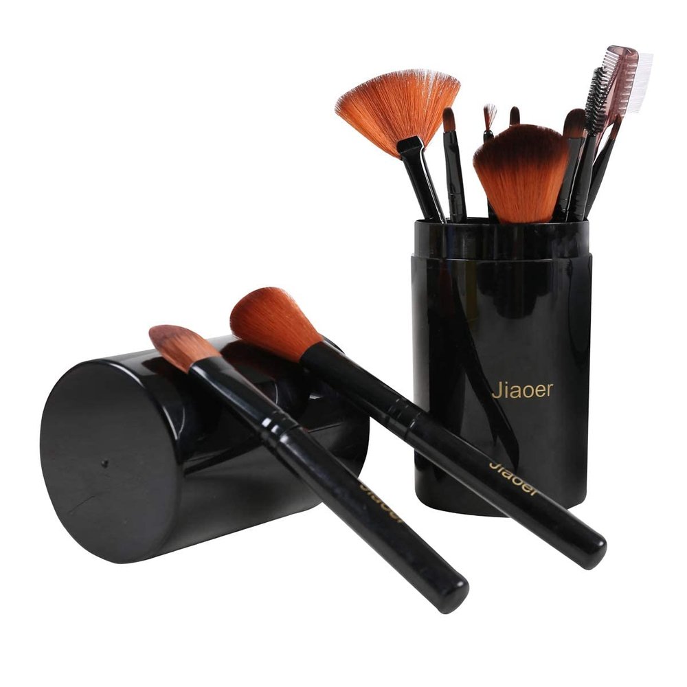 METREY Professional Makeup Cosmetic Foundation Brush Set Pack of 10 (Black)