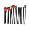 METREY Professional Makeup Cosmetic Foundation Brush Set Pack of 10 (Black) view 3