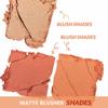 METREY 8color contour, highlighter, blusher palette| peach and pink blusher| bronzer and highlighter | blusher and contour combo palette | blusher bronzer highlighter contour palette I FP01 view 3