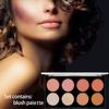 METREY 8color contour, highlighter, blusher palette| peach and pink blusher| bronzer and highlighter | blusher and contour combo palette | blusher bronzer highlighter contour palette I FP01 view 4