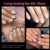 UNA GELLA Extra Short Coffin Nails Tips: 504pcs Pre-etched XS Short Nails, 12 Sizes Clear Coffin Press on Nails Full Cover Gel Tips Acrylic False Fake Nails Extension DIY Salon view 2