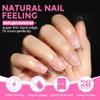 UNA GELLA Short Coffin Nail Tips: 216pcs Short Coffin Press on Nails Pre-shape Gel Nail Tips for Full Cover Acrylic Nails False Nails For Nail Extension Home DIY Salon 12 Sizes Gelly Tips view 4