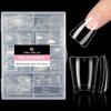 UNA GELLA Duck Fake Nail Tips 504 PCS Clear Soft Gel Short Half Cover Nail Tips Curved for Nail Extensions Professional Salon & Home DIY Nail Art 11 Sizes view 1