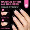 UNA GELLA Nail Tips Square: 504PCS Short Square Nail Tips Pre Etched Gel Fake Nails Tips, No C Curve For Women DIY Nail Extension French Style Salon Home Full Cover Soft Acrylic False Tips 12 Sizes view 3