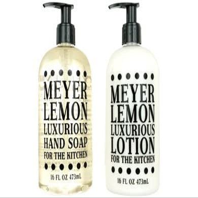 2 set - Greenwich Bay Trading Company Kitchen Collection Bundle: Meyer Lemon - 16 Ounce Shea Butter Lotion & 16 Ounce Hand Soap