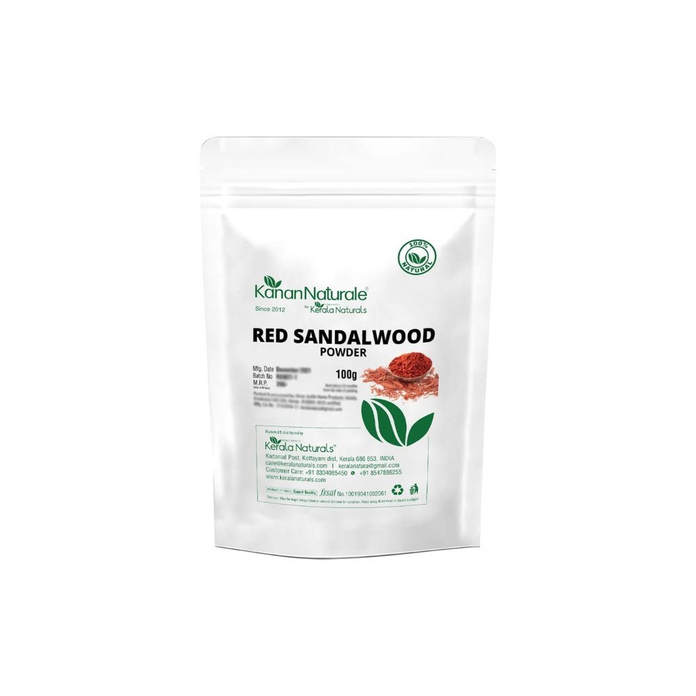 HDN Kerala Naturals Ayurvedic Natural Red Sandalwood Powder Raktha Chandan - 100Gm