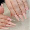 3D Acrylic Flower Nail Art Charms Handmade by Acrylic Powder - 15 colors, 24pcs Flowers Nail Rhinestones Kit 3D Crystal Nail Pearls Flat Design Acrylic Nail Art for Women Girls (Pink) view 4