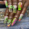 3D Acrylic Flower Nail Art Charms Handmade by Acrylic Powder - 15 colors, 24pcs Flowers Nail Rhinestones Kit 3D Crystal Nail Pearls Flat Design Acrylic Nail Art for Women Girls (Green), 24.0 Count view 3