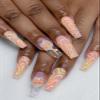 3D Acrylic Flower Nail Art Charms Handmade by Acrylic Powder - 15 colors, 24pcs Flowers Nail Rhinestones Kit 3D Crystal Nail Pearls Flat Design Acrylic Nail Art for Women Girls (Orange) view 3