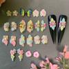 3D Acrylic Flower Nail Art Charms Handmade by Acrylic Powder - 15 colors, 24pcs Flowers Nail Rhinestones Kit 3D Crystal Nail Pearls Flat Design Acrylic Nail Art for Women Girls (Pastel) view 1