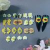 Generic 3D Acrylic Yellow Flower Nail Art Charms - 24pcs Handmade Flowers, 15 Colors, DIY Nail Art Decoration view 1