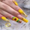 Generic 3D Acrylic Yellow Flower Nail Art Charms - 24pcs Handmade Flowers, 15 Colors, DIY Nail Art Decoration view 2