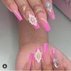 3D Acrylic Flower Nail Art Charms Handmade by Acrylic Powder - 15 colors, 24pcs Flowers Nail Rhinestones Kit 3D Crystal Nail Pearls Flat Design Acrylic Nail Art for Women Girls (White) view 3