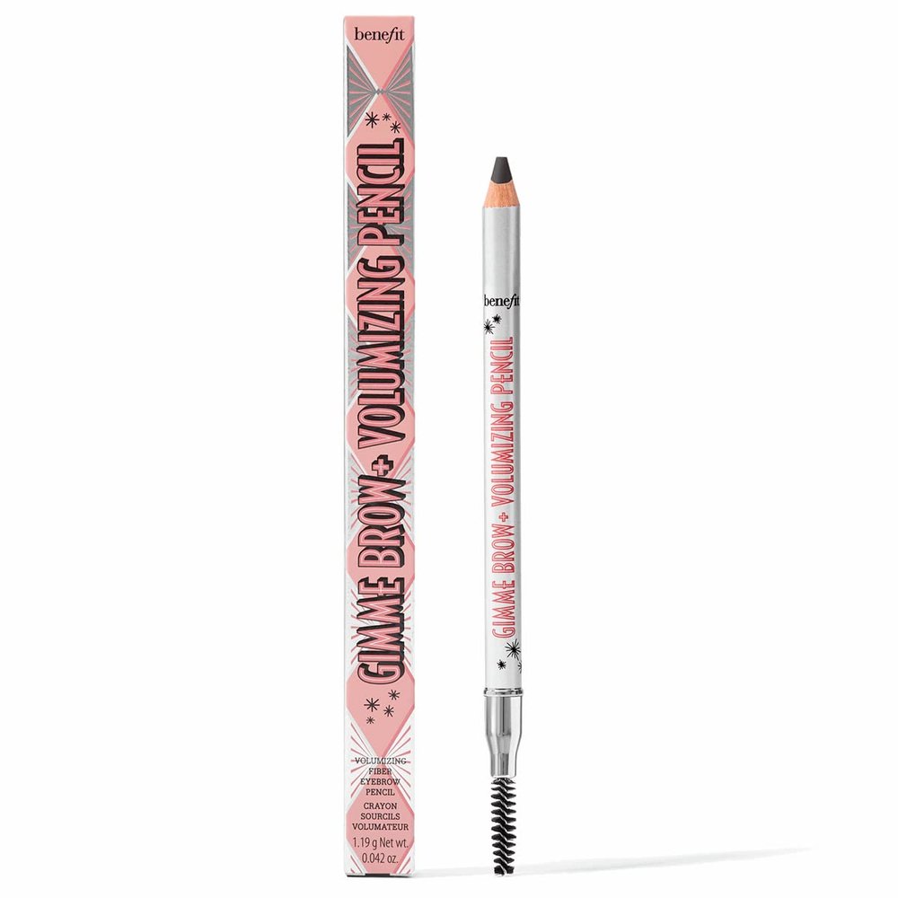 Benefit Gimme Brow + Volumizing Fiber Eyebrow Pencil Full Size 1.29g (6 Cool Soft Black), 0.042 Ounce